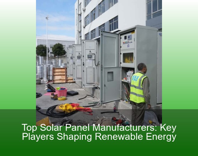 Top Solar Panel Manufacturers: Key Players Shaping Renewable Energy